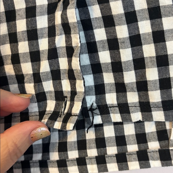 Rachel Antonoff Black White Gingham Ruffle Crop Top size L - Picture 11 of 14